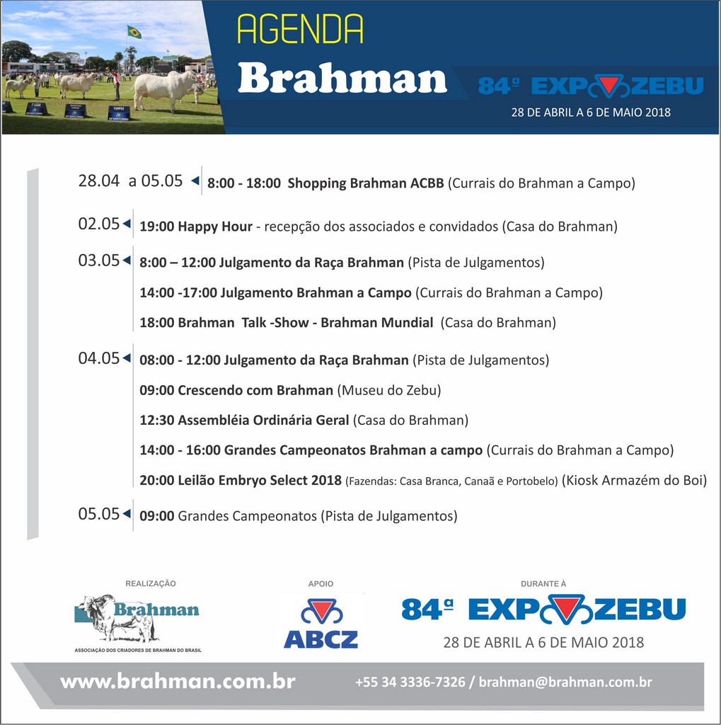 expozebu Brahman agenda